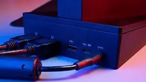 Brydge Microsoft 13.5 Surface Laptop Vertical Dock for Surface Laptop (3 & 4) Dual 4K Displays (HDMI x 2), External Hard Drives (USB-A 2.0 x 1) and Power Pass-Through (USB-C 2.0 x 1) 85 W