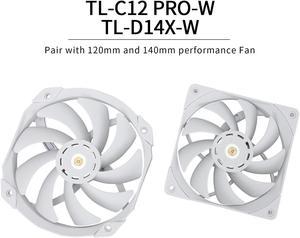 Thermalright FC140 White CPU Air Cooler,Dual Tower 5 Heat Pipe, TL-D14X-W and TL-C12PRO-W PWM Fan,Aluminium Heatsink Cover, AGHP Technology,for AMD AM4/AM5/Intel LGA 1150/1151/1155/1156/1200/2011/1700