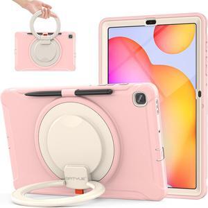 BATYUE Case for Samsung Galaxy Tab S6 Lite 10.4 Inch 2024/2022/2020 (SM-P610/P613/P615/P619/P620/P625/P627), Protective Rugged Cover with Stand, for Kids, Boys, Girls, Cheery Pink