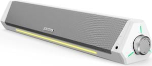 Computer Speakers, Bluetooth Soundbar, HiFi Stereo, 3.5mm Aux-in Connection, USB Powered Speakers for Desktop Monitor, PC, Laptop, Tablets