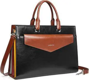BOSTANTEN Briefcase for Women Laptop Tote 15.6 Inch Genuine Leather Handbag Work Bag