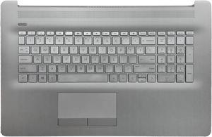 F-HONG ELECTRONIC Replacement for HP 17t-by 17z-ca 17-by 17-ca Laptop Upper Case Palmrest Keyboard Touchpad Assembly Part with ODD L92785-001 Top Cover Sliver 2020 Year, Silver, 17.3 inch