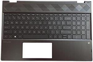 Replacement for HP Pavilion X360 15T-CR000 15T-CR 15CR 15-CR0051OD Laptop Upper Case Palmrest Keyboard with Backlit Assembly Part L20849-001 Top Cover Natural Silver