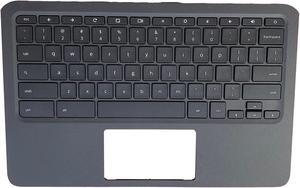 F-HONG ELECTRONIC CO LIMITED New Genuine Replacement for HP CHROMEBOOK 11A-NB0013DX 11A-NB0047NR NB Laptop Upper Case Palmrest Keyboard Assembly Part L99855-001,Black,11.6 inch