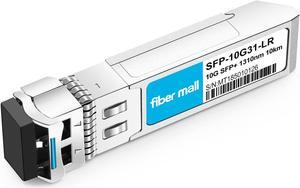 10G SFP LR for Fortinet Network FN-Tran-SFP-LR Compatible 10GBASE-LR SFP+ Module Transceiver SMF, 1310nm 10km, LC, DOM