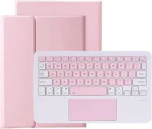 SENLAN iPad Air 4th Gen 10.9 inch Keyboard case with trackpad Cute Color Keyboard iPad Air4 Detachable Bluetooth Keyboard Cover for Girls Women (iPad Air4, Pink+White)