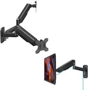 MOUNT PRO Monitor Wall Mount Bracket - Height Adjustable Full Motion Articulating Gas Spring Monitor Arm Stand- Fits 13 to 32 Inch LCD Computer Screens, Holds up to 17.6lbs, VESA 75x75, 100x100