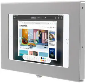 TABcare Locking Anti-Theft Metal Case for Samsung Galaxy TAB 8.7" Tablet for Kiosk, POS, Store, Show Display, Time Clock (TAB A7 Lite SM-T220, White)