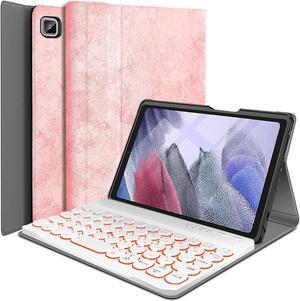 Wineecy Backlit Keyboard Case for Samsung Galaxy Tab A7 Lite 8.7" 2021 (SM-T220/T225), Protective Cover Case with Detachable Wireless Keyboard for Galaxy Tab A7 Lite 8.7 Inch 2021 Release (Pink)