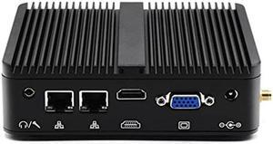 WEIDIAN Mini PC Fanless Mini Desktop Celeron DDR4 8GB RAM, 128GB SSD, Desktop Computer, Dual LAN, BT, Mini Desktop Computer with HD/VGA Port, Windows 11 Pro Fanless Mini Desktop PC