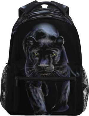 xigua Fierce Black Panther Student Backpack for Boy Girl,Travel Laptop Backpack,Water Resistant College School Backpack Laptop Bag for Fits 15Inch Notebook