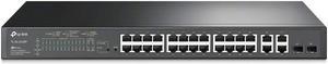 TP-Link TL-SL2428P | 24 Port Fast Ethernet Smart Managed PoE Switch | 24 PoE+ Ports @250W, w/ 4 Gigabit Ports + 2 Combo SFP Slots | Omada SDN Integrated | 5 Year Manufacturer Warranty | PoE Recovery