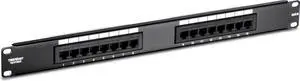 TRENDnet 16-Port Cat6 Unshielded Patch Panel, TC-P16C6, Wallmount or Rackmount, 1U 19" Cat3/Cat4/Cat5/Cat5e/Cat6 Compatible, 250Mhz Connection, Ethernet/Fast Ethernet/Gigabit Ethernet (1000Base-T)