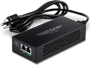 TRENDnet Gigabit PoE++ Injector, Convert A Non-PoE Port To A PoE++ Gigabit Port, PoE (15.4W), PoE+ (30W), Or PoE++ (95W), Up to 100m (328 ft), Integrated Power Supply, Black, TPE-119GI