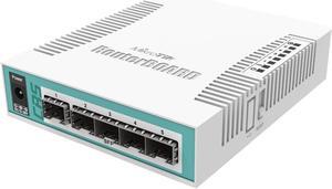 Mikrotik CRS106-1C-5S Switch with 5X 1.25Gbps SFP Cages and 1x Gigabit Ethernet/SFP Combo Port