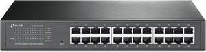 TP-Link 24 Port Gigabit Switch Easy Smart Managed Plug & Play Desktop/Rackmount Sturdy Metal w/ Shielded Ports Support QoS, Vlan, IGMP & LAG (TL-SG1024DE),Black