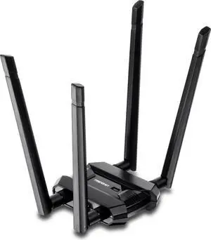 TRENDnet AC1900 High Power Dual Band Wireless USB Adapter, TEW-809UB, Stream 4K HD Video, Windows-Mac OS Compatible, USB 3.0 to USB Type A, Black (Pack of 1)