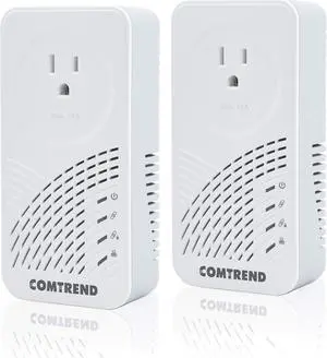 Comtrend G.hn Powerline Adapter with Pass-Through Outlet I 2-Unit Kit (PG-9182PT-KIT)