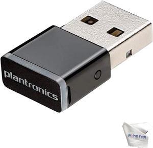 Poly BT600 USB-A Bluetooth Adapter Dongle -211250-01 - GTW Bundle with Microfiber Cloth - Compatible with PC/Mac