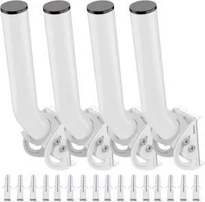 Wireless Bridge Bracket Mount, 12"(H) - 1.38 Universal Pole and Wall Mounted Mounting Bracket Mast Kit for Yagi Antennas, Ethernet Bridges, Network Extender, Outdoor Access Points AP CPE(4-Pack)
