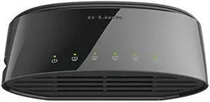 D-Link Ethernet Switch, 5-Port Gigabit Plug n Play Compact Design Fanless Desktop Switch (DGS-1005G),Black