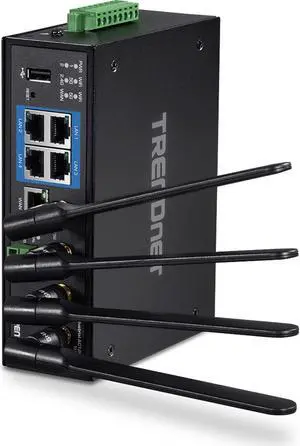 TRENDnet Industrial AC1200 Wireless Dual Band Gigabit Router, Black, TI-W100