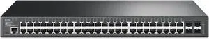 TP-Link 48 Port Gigabit Switch | L2 Managed w/ Console Port | 4 SFP Slots | Limited Lifetime Protection | Support L2/L3/L4 QoS, IGMP and LAG | IPv6 and Static Routing (T2600G-52TS)