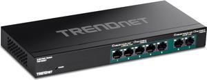 TRENDnet 7-Port Multi-Gig PoE+ Switch, 5 x 1G RJ-45 PoE+ Base-T Ports, 2 x 2.5G RJ-45 PoE+ Ports, 20Gbps Switching Capacity, Network Ethernet Switch, Lifetime Protection, Black,TPE-TG327