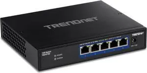TRENDnet 5-Port 10G Switch, 5 x 10G RJ-45 Ports, 100Gbps Switching Capacity, Supports 2.5G and 5G-BASE-T Connections, Lifetime Protection, Black, TEG-S750
