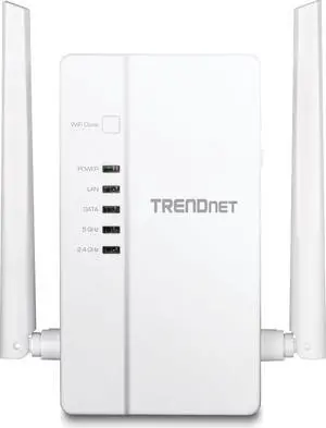 TRENDnet Wi-Fi Everywhere Powerline 1200 AV2 AC1200 Wireless Access Point, Expand Your Wireless Coverage, Built-in Concurrent Dual-Band, 3 x Gigabit Ports, MIMO, Beamforming, White, TPL-430AP
