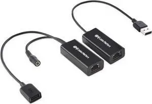 Cable Matters USB Over Ethernet Extender with Power Adapter up to 150 ft - Full USB 2.0 Support for Keyboard, Mouse, Webcam, and More