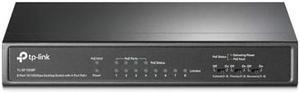 TP-Link TL-SF1008P, 8 Port 10/100Mbps PoE Switch, 4 PoE+ Ports @66W, Desktop, Plug & Play, Sturdy Metal Casing, Fanless, Extend & Priority Mode, PoE Auto Recovery,Black