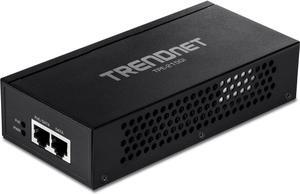 TRENDnet 2.5G PoE+ Injector, TPE-215GI, PoE (15.4W) or PoE+ (30W), Converts a non-PoE Port to a PoE+ 2.5G Port, 2.5GBASE-T Compliant, Integrated Power Supply, Network a PoE device upto 100m, Black