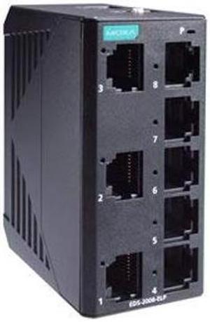 MOXA EDS-2008-ELP 8-Port Entry-Level Unmanaged Switch, 8 Fast TP Ports, -10 to 60degC