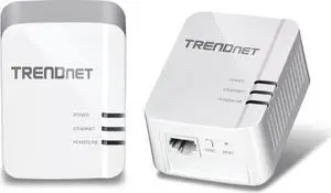 TRENDnet Powerline 1300 AV2 Adapter Kit, Includes 2 x TPL-422E Powerline Ethernet Adapters, IEEE 1905.1 & IEEE 1901, Gigabit Port, Range Up to 300m (984 ft), Simple Installation, White, TPL-422E2K