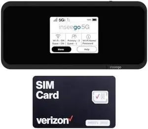 Verizon Wireless Jetpack Inseego MiFi M2100 | Unlocked Device | 5G Mobile WiFi Hotspot | LTE Cat22 Up to 2,7 Gbps | Usage Up to 16 Hours | Portable Travel Router | EVDO-Link Bundle - Verizon Sim Card