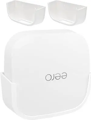 Wall Mount Holder for eero Pro 6E Home WiFi System, Stand Bracket for eero Pro 6E Kits Accessories, No Messy Wires Space Saving, White, 2 Packs