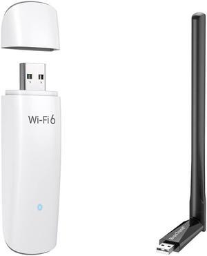 BrosTrend 650Mbps Linux Compatible WiFi Adapter Dual Band USB Wireless Adapter w/Long Range WiFi Antenna and AX1800 WiFi 6 Linux Compatible WiFi Adapter for PC and Raspberry Pi 2+