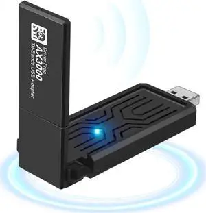 Wireless WiFi Adapter for PC,6GHZ WiFi Adapter,USB WiFi Adapter,IEEE802.11AX,MU-MIMO Technologies,AXE3000 3Band(2.4+5.0+6.0G) Wireless Gigabit Speed Up to 5.3Gbps, New 6GHz,Supports Windows 11/10