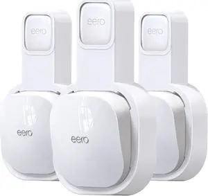 Wall Mount Holder for eero 6(NOT for eero 6+), Router Mesh Wi-Fi System, Stand Bracket for eero 6 Extender, The Simplest Outlet Wall Mount Holder No Messy Wires Space Saving White(3 Pack)