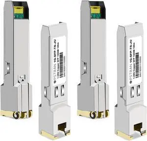 OPSTRAN 1000BASE-T SFP to RJ-45 Copper Transceiver Module Compatible with Juniper QFX-SFP-1GE-T SRX-SFP-1GE-T EX-SFP-1GE-T 100m Cat5e/6 4 pack