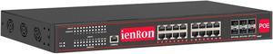 ienRon 22 Port 2.5G Managed Layer 3 PoE Switch, 16 x 2.5 Gigabit Base-T Ports, 6 x 10 Gigabit SFP Switch, Ethernet Switch, Smart Switch, Flexible DHCP/VLAN/MAC/ACL/QoS/SNMP V1/V2/V3/IGMP