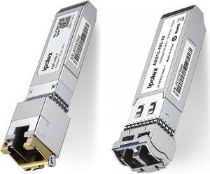 Up to 10km 1310nm 10G LR SFP+ to LC Singlemode Transceiver & 1.25/2.5/5/10G SFP+ to RJ45 Transceiver
