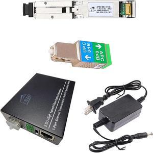 iszo 1Set 2.5G ONU with 2.5G Media Converter, Bridge Mode,2.5G Modem,GPON/EPON/XPON Stick ONU, SC Connector UPC/APC, Support MAC/SN/LOID Modify,DDM PON Module,