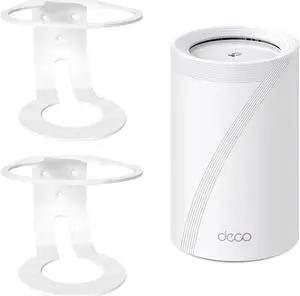 Compatible Wall Mount Deco WiFi 7 Wall Mount, 2 PACK Sturdy Metal Made Mount Stand Holder for DecoBE75/BE85/BE95/BE17000/BE22000/ Whole Home Mesh WiFi 7 Space-Saving Wall Hanging Bracket Holder