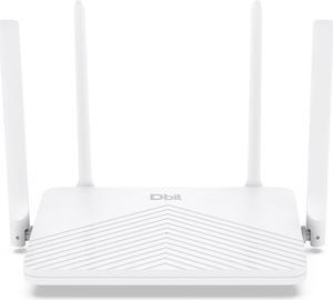 DBIT AC1200 Dual Band WiFi Router 1200Mbps Wireless Internet Router, 4 x 10/100/1000 Mbps Gigabit Ethernet Ports, Supports EasyMesh, Guest WiFi, Access Point Mode, IPv6 and Parental Controls