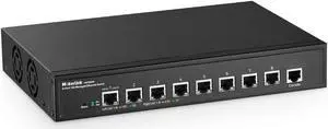 MokerLink 8 Port 10G Managed Ethernet Switch, 10G/5G/2.5G/1G Auto-adaptive, L3 WEB/CLI Managed, Metal Desktop|Rackmount Network Switch