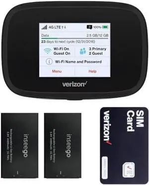 Verizon Wireless Jetpack Inseego MiFi 7730L | Mobile Hotspot for Travel | 4G Mobile Portable WiFi | Unlocked Globally | Speed up to 450 Mbps | Usage Up to 8 Hours | EVDO-LINK Bundle - Verizon Sim Card