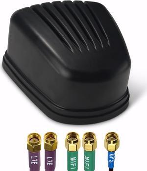 Proxicast 5-in-1 Pro-Grade Low-Profile 2x2 MIMO 4G/5G + Wi-Fi + GPS Screw Mount Combination Vehicle Antenna Compatible with Cradlepoint, Digi, Peplink and Other Modems/Routers (Gibraltar ANT-510-221)