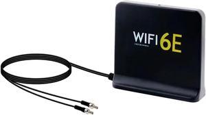 12dBi WiFi Antenna 6E Tri-Band TS9 Antenna for Enhanced 2.4GHz 5G and 5.8G Signals with 6FT Extension Cable Connector Magnetic Base Compatible with Nighthawk m6